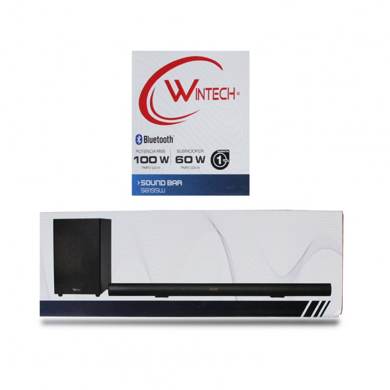BARRA DE SOM COM SUBWOOFER WIRELESS 100W+60W