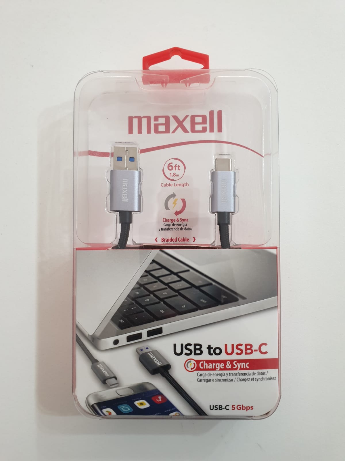Cabo Maxell usb para usb-c